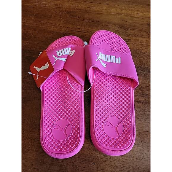 PUMA Women's Slides Size 10 Pink - Picture 1 of 4